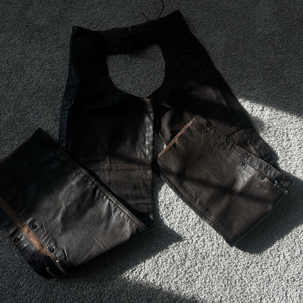 Brown Real Leather Chaps